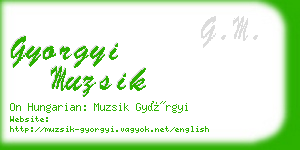 gyorgyi muzsik business card